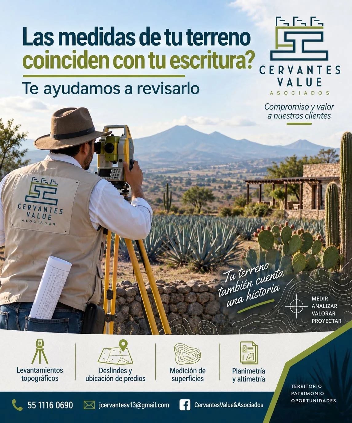 Levantamiento topográfico Cervantes Value & Asociados